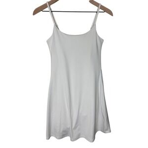 Girlfriend‎ Collective White Mini Dress Lined Athletic Shorts Size Medium Preppy